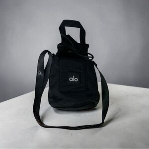 ALO Yoga Black Crossbody Drawstring Bucket Bag